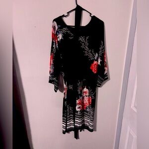 Floral Black Dress